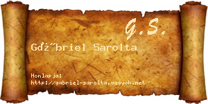 Gábriel Sarolta névjegykártya